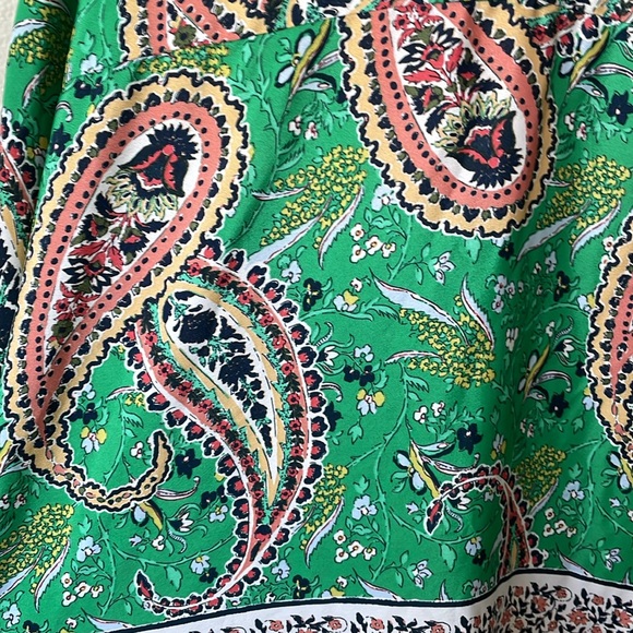 Zara green paisley floral midi dress XL - Picture 6 of 8